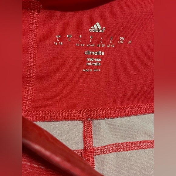 Adidas Climalite Mid-Rise Leggings Sz L 16-18 - Picture 4 of 5